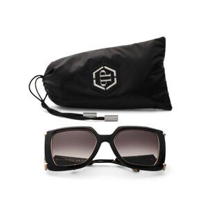 PHILIPP PLEIN Black Brown 56mm Square Sunglasses